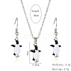 Alloy Enamel Pendant Necklaces & Dangle Earrings Sets FS-WGBC05C-05-1