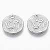 Brass Micro Pave Cubic Zirconia Charms KK-R130-011P-NF-1