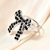 304 Stainless Steel Open Cuff Rings for Women RJEW-F178-01P-02-5