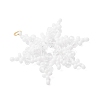 Glass Seed Beaded Snowflake Pendants PALLOY-MZ00890-02-3