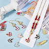 30Pcs Rack Plating Alloy Enamel Pendants ENAM-SC0006-24-3