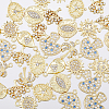 48Pcs 8 Styles Rack Plating Alloy Charms FIND-DC0002-78-3