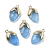 Natural Dyed Jade Imitation Aquamarine Pendants G-U019-03A-10-1
