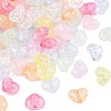 UV Plating Transparent Crackle Acrylic Beads MACR-K361-44-1