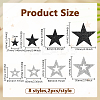 8 Styles Star Hotfix Resin Rhinestone Iron on Patches PATC-FG0002-27-2