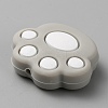 Cat Paw Print Food Grade Eco-Friendly Silicone Focal Beads SIL-WH0012-040E-2