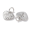 Rack Plating Brass Micro Pave Clear Cubic Zirconia Pendants KK-Z039-16P-2