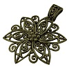 Tibetan Style Alloy Flower Big Pendants LS-TIBEP-LF9727YKG-AB-LF-1