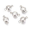 304 Stainless Steel Rhinestone Links Connectors X-STAS-P237-17P-11-1