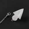 Natural Quartz Crystal Cone Dowsing Pendulum Pendants G-G983-04P-09-5