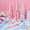 24Pcs 2 Colors Polyester Bowknot for Candle Decoration HJEW-AR00027-4