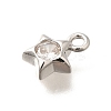 Brass Micro Pave Cubic Zirconia Charms KK-C085-23P-2