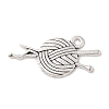 Yarn Tibetan Style Zinc Alloy Pendants X-TIBEP-R334-174AS-RS-1
