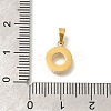 Ion Plating(IP) 304 Stainless Steel Micro Pave Cubic Zirconia Pendants STAS-H228-04G-02-3