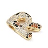 Brass Micro Pave Cubic Zirconia Pendants KK-Z108-02G-R-2