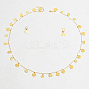 Vintage Brass Coin Charms Necklaces & Earrings Sets for Women UG1537-1