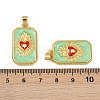 Brass Enamel Pendants KK-L190-008G-02-3