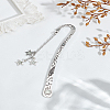 1Pc Luminous Alloy Hook Bookmarks with Star Charm AJEW-LP0005-99-1