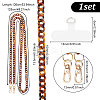 Leopard Print Acrylic Cell Phone Crossbody Curb Chain AJEW-AB00179-2