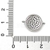 Rack Plating Brass Micro Pave Orchid & Clear Cubic Zirconia Vortex Connector Charms KK-A234-057P-3