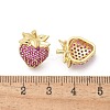 Brass Micro Pave Cubic Zirconia Stud Earrings EJEW-Q015-13G-01-3