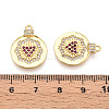 Brass Micro Pave Cubic Zirconia Pendants KK-N265-32G-3