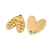 Ion Plating(IP) 304 Stainless Steel Pendants STAS-N103-129G-2