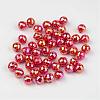Faceted Colorful Eco-Friendly Poly Styrene Acrylic Round Beads SACR-K001-6mm-6-1