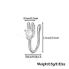 925 Sterling Silver Pave Clear Cubic Zirconia Rabbit Nose Rings MA2524-12-1