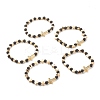 Cross Cubic Zirconia Beads Stretch Bracelet BJEW-JB07198-1