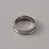 201 Stainless Steel Grooved Finger Ring Settings LS-STAS-WH0027-27B-P-2