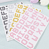 8 Sheets 4 Colors Letter A~Z Acrylic Hotfix Rhinestone DIY-CP0012-52-7