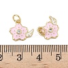 Brass Micro Pave Cubic Zirconia Pendants KK-P325-42G-3