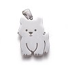 Tarnish Resistant 304 Stainless Steel Puppy Pendants LS-STAS-F219-07P-2