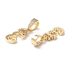 Eco-Friendly Brass Micro Pave Cubic Zirconia Pendants KK-K265-01G-E-2