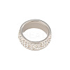304 Stainless Steel with Crystal Rhinestone Finger Rings FS-WG1CD73-03-1