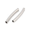 Brass Curved Tube Beads KK-B120-04F-P-2