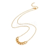 Curb Chains Dangle Stud Earring and Pendant Necklace SJEW-E043-03-3