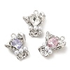 Rack Plating Alloy Rhinestone Pendants PALLOY-P303-09P-1