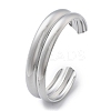 304 Stainless Steel Cuff Bangles for Women BJEW-B108-07P-4