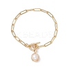 Potato Natural Freshwater Pearl Charm Bracelets BJEW-JB10651-1