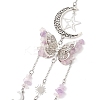 Alloy Hollow Moon Butterfly Hanging Ornaments HJEW-TA00173-01-4