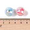 10Pcs UV Plating Colours Acrylic Beads OACR-S146-01K-4