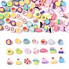 100Pcs 2 Styles Handmade Polymer Clay Beads CLAY-FP0001-11A-3