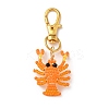 Crayfish Glass Seed Beads Pendant Decorations HJEW-MZ00352-02-1