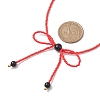Glass Seed Pendant Necklaces for Women NJEW-MZ00031-5