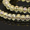 AB Color Plated Faceted Rondelle Electroplate Glass Beads Strands GLAA-A024D-AB15-1