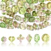 60Pcs 6 Styles Two Tone Transparent Acrylic Beads MACR-YW0004-09-1