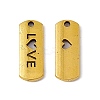 Tibetan Style Alloy Rectangle with Word Love Pendants LS-TIBEP-Q043-069AG-RS-3