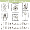 65Pcs 13 Styles Tibetan Style Alloy Pendants TIBE-SC0002-48-2